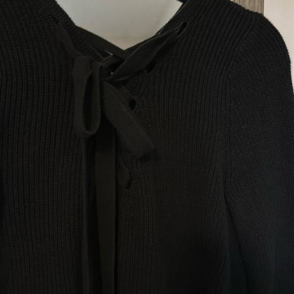 Loft black knit sweater with tie in the back size medium! - Picture 3 of 6